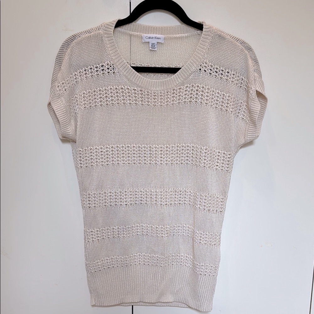 Calvin Klein Cream Knit Top